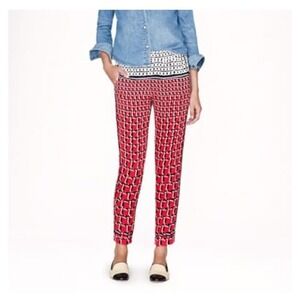 New $398 J.Crew Collection 100% Silk Pull-On Ankle Pants Slim Fit Size‎ 8